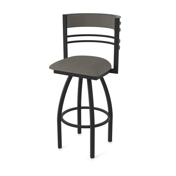 860 Hunter 30" Swivel Bar Stool with Black Wrinkle Finish and Graph Chalice Seat and Back