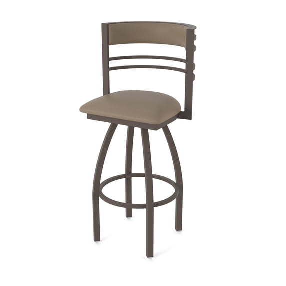 860 Hunter 25" Swivel Counter Stool with Bronze Finish and Canter Earth Seat and Back