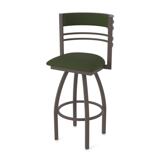 860 Hunter 30" Swivel Bar Stool with Bronze Finish and Canter Pine Seat and Back