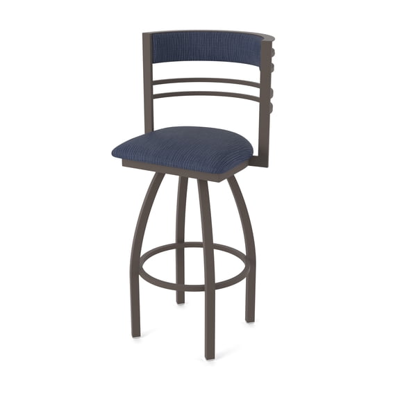 860 Hunter 30" Swivel Bar Stool with Bronze Finish and Graph Anchor Seat and Back