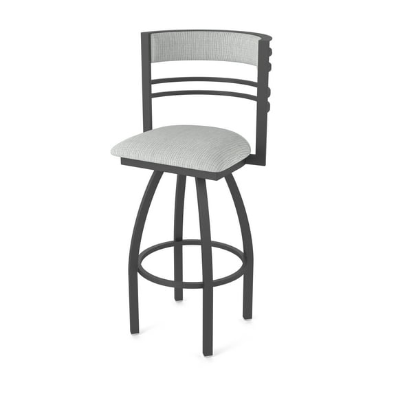 860 Hunter 30" Swivel Bar Stool with Pewter Finish and Graph Alpine Seat and Back