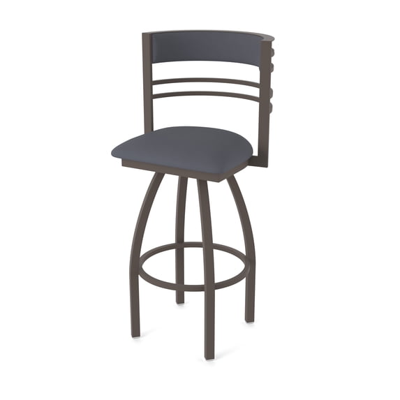 860 Hunter 36" Swivel Bar Stool with Bronze Finish and Canter Storm Seat and Back