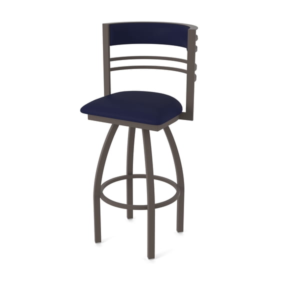 860 Hunter 36" Swivel Bar Stool with Bronze Finish and Canter Twilight Seat and Back