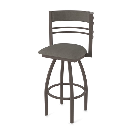 860 Hunter 36" Swivel Bar Stool with Bronze Finish and Graph Chalice Seat and Back