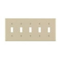 thumbnail image 1 of 86023-000 Toggle Wall Plate  Ivory - 5 Gang, 1 of 1