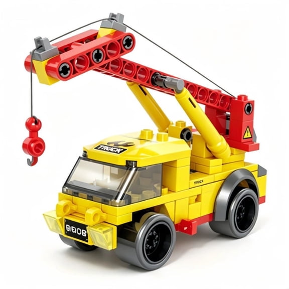 8608-1 Crane Truck Building Block Set 99 Pieces 3 in 1 Convertible Engineering Vehicle Model Interlocking Construction Bricks