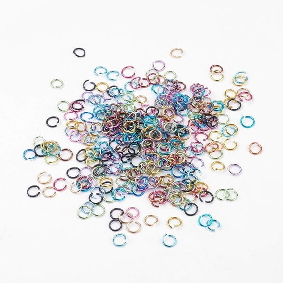 860Pcs Aluminum Wire Open Jump Rings 5mm Jump Rings Mixed Color Open Jump Rings Connectors for Jewelry Making Supplies and Necklace Repair 6x0.8mm Making DIY