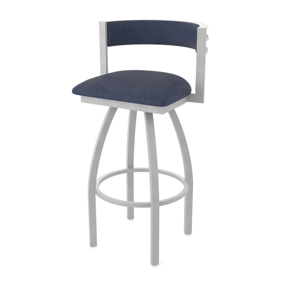 861 Artemis 25" Swivel Counter Stool with Anodized Nickel Finish and Graph Anchor Seat and Back