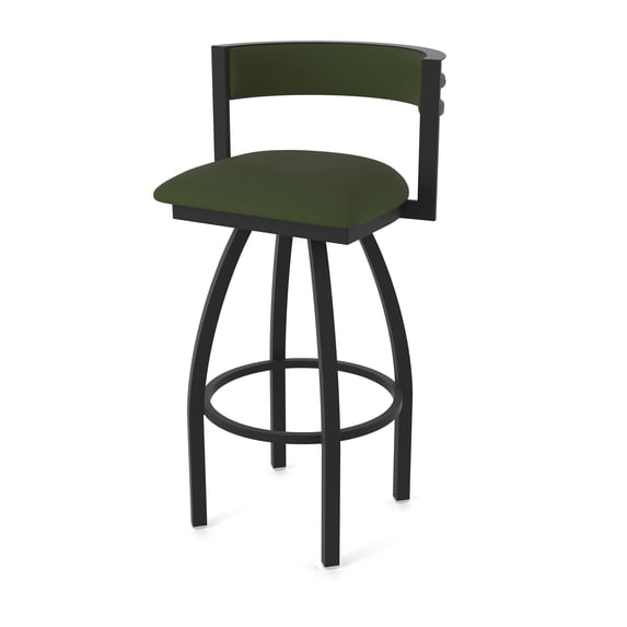 861 Artemis 25" Swivel Counter Stool with Black Wrinkle Finish and Canter Pine Seat and Back