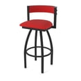 thumbnail image 1 of 861 Artemis 25" Swivel Counter Stool with Black Wrinkle Finish and Canter Red Seat and Back, 1 of 5