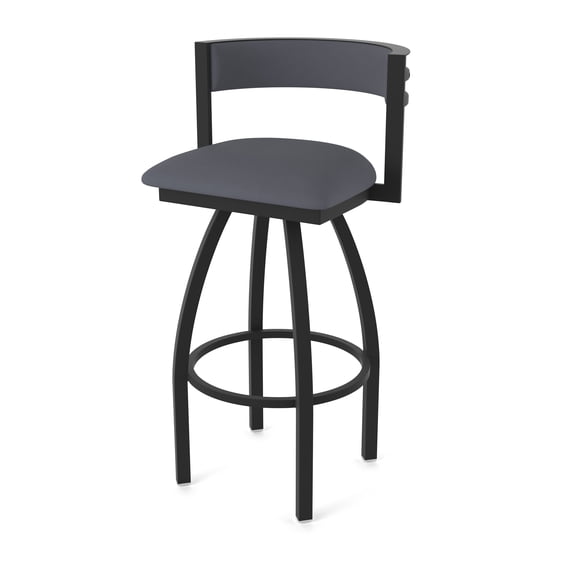 861 Artemis 25" Swivel Counter Stool with Black Wrinkle Finish and Canter Storm Seat and Back