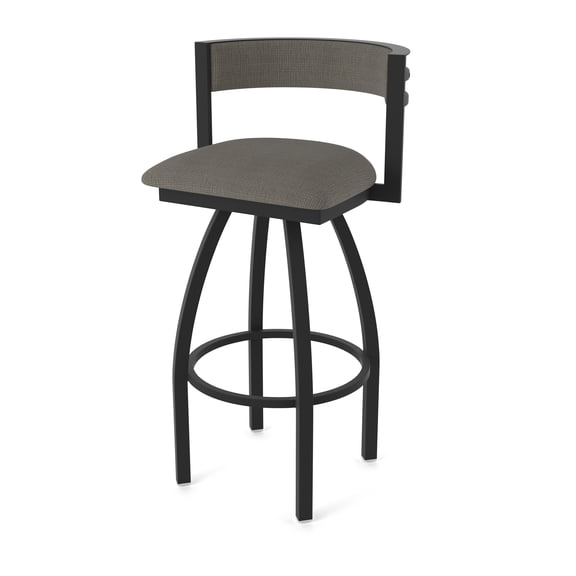 861 Artemis 25" Swivel Counter Stool with Black Wrinkle Finish and Graph Chalice Seat and Back