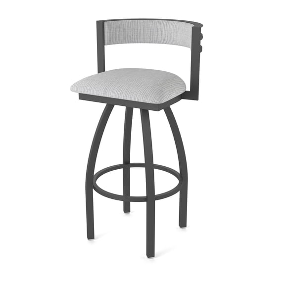 861 Artemis 25" Swivel Counter Stool with Pewter Finish and Graph Alpine Seat and Back