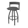 thumbnail image 1 of 861 Artemis 25" Swivel Counter Stool with Pewter Finish and Graph Coal Seat and Back, 1 of 5
