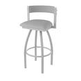 thumbnail image 1 of 861 Artemis 30" Swivel Bar Stool with Anodized Nickel Finish and Canter Folkstone Grey Seat and Back, 1 of 5