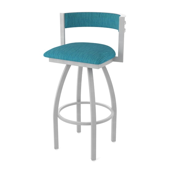861 Artemis 30" Swivel Bar Stool with Anodized Nickel Finish and Graph Tidal Seat and Back