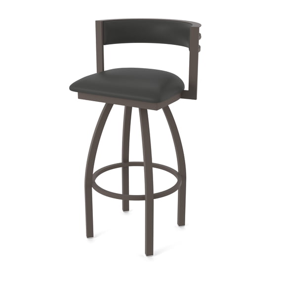 861 Artemis 30" Swivel Bar Stool with Bronze Finish and Canter Iron Seat and Back