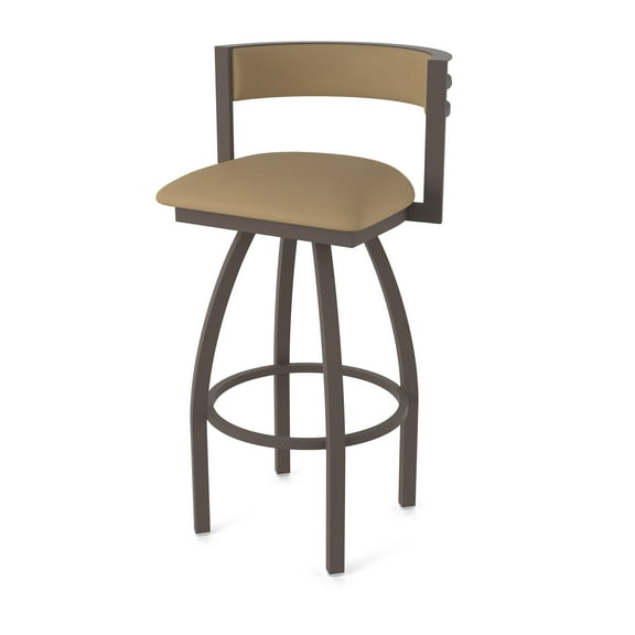 861 Artemis 30" Swivel Bar Stool with Bronze Finish and Canter Sand Seat and Back