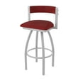 thumbnail image 1 of 861 Artemis 36" Swivel Bar Stool with Anodized Nickel Finish and Graph Ruby Seat and Back, 1 of 5