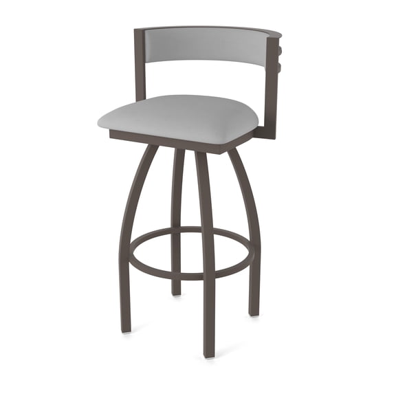 861 Artemis 36" Swivel Bar Stool with Bronze Finish and Canter Folkstone Grey Seat and Back