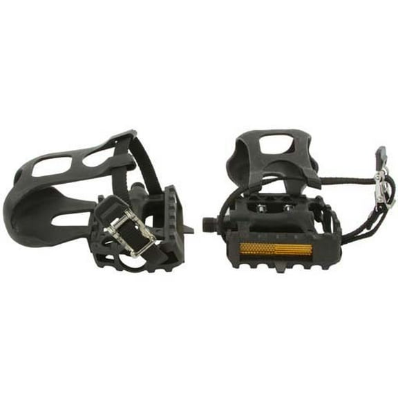 861 Pedals W/Toe Clips 9/16" Black. Bike pedals, bicycle pedal, mostly for bikes with three piece crank, track, fixie,