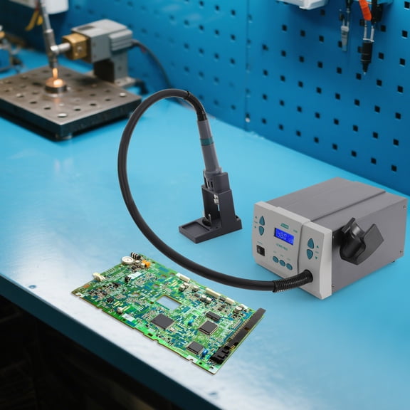 861DW 1000W Grey Rectangular Soldering Hot Air Heat Gun Hot Air Rework Station Digital Display