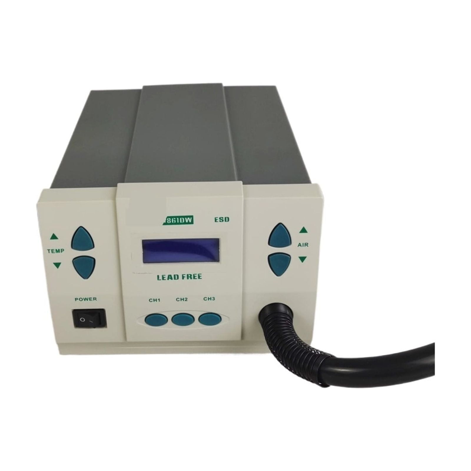861DW 1000W Hot Air Rework Station PCB Soldering Repair Tool With Replaceable 5 8 10mm Heat Gun Nozzle ,Complete Set