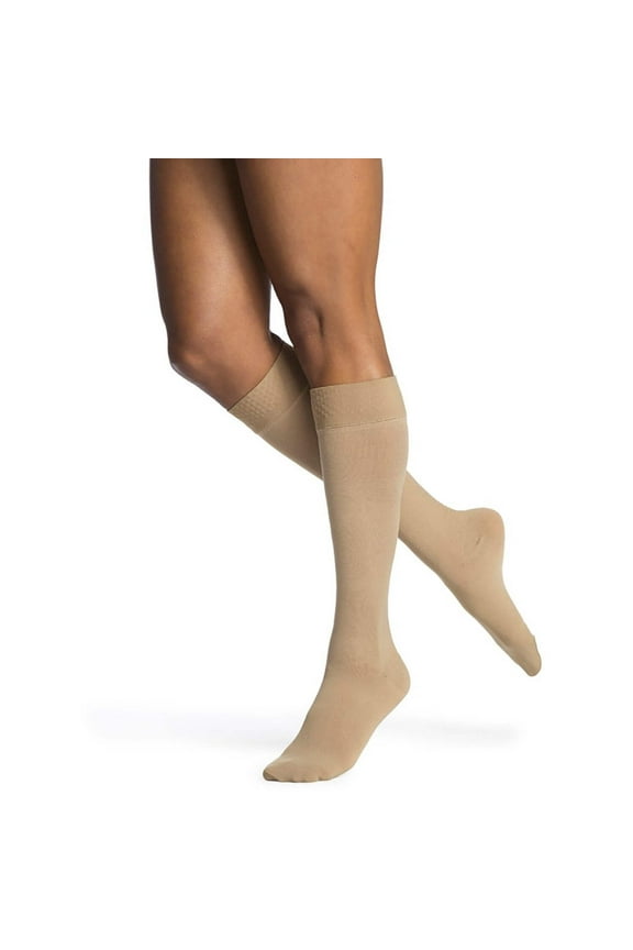 862 Select Comfort Women's Closed Toe Knee Highs w/Grip Top -20-30 mmHg Short Sig 862C-WGT