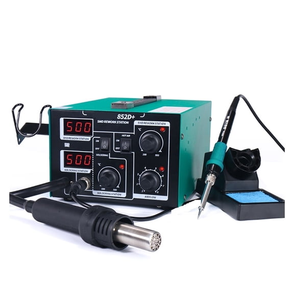 862BD+ Hot Air Gun 2in1 Mobile Phone Electronic Repair Desoldering Station Electric Soldering Iron Adjust Temperature ,High Temperature Resistant