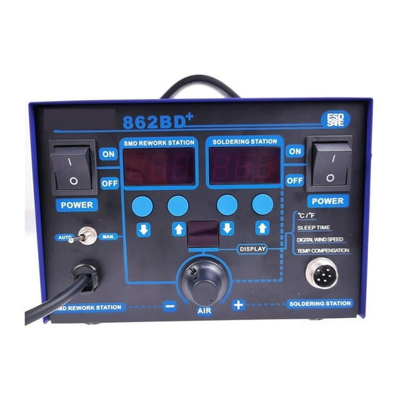862BD+ Hot Air Gun Soldering Station Two-in-one Digital Display Anti-static Air Gun Station ,Precision Control