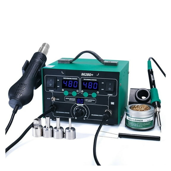 862BD+ Soldering Hot Air Soldering Station DIY Digital Rework Station Phone Repair BGA SMD Solder Tool Wel ,High Temperature Resistant