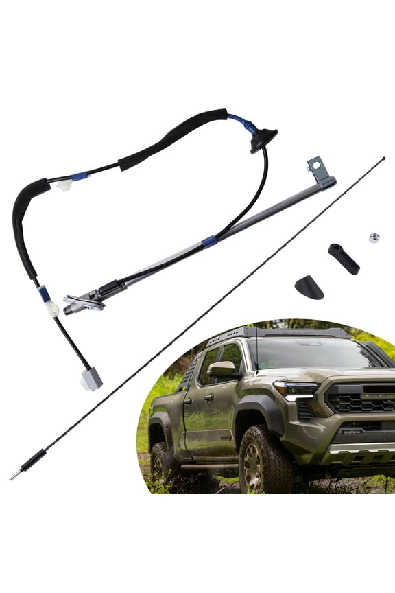 #86300-04070 Antenna Kit Assembly Manual Type with Antenna & Ornament & Nut & Base Compatible with 2005-2015 Toyota Tacoma