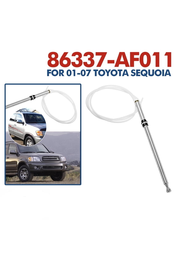 86337AF011 AM/FM Car Radio Antenna Mast Compatible With Toyota Sequoia SR5/Limited 2001-2007