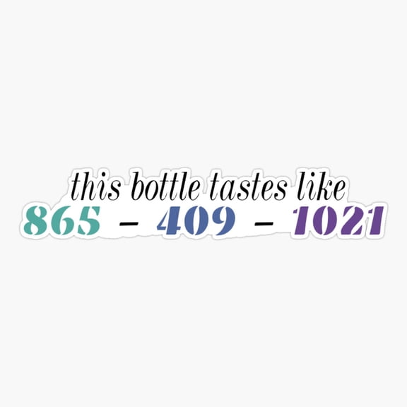 865 Area Code Travel Vinyl Decal Sticker
