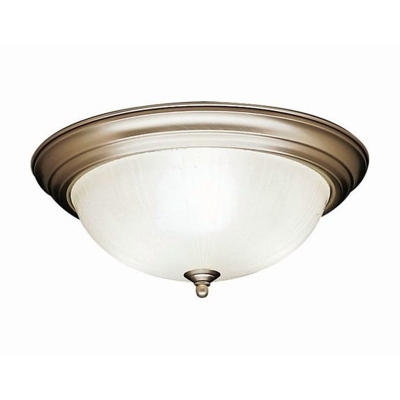 Kichler 8655NI Flush Mount 3-Light, Brushed Nickel Light Fixture