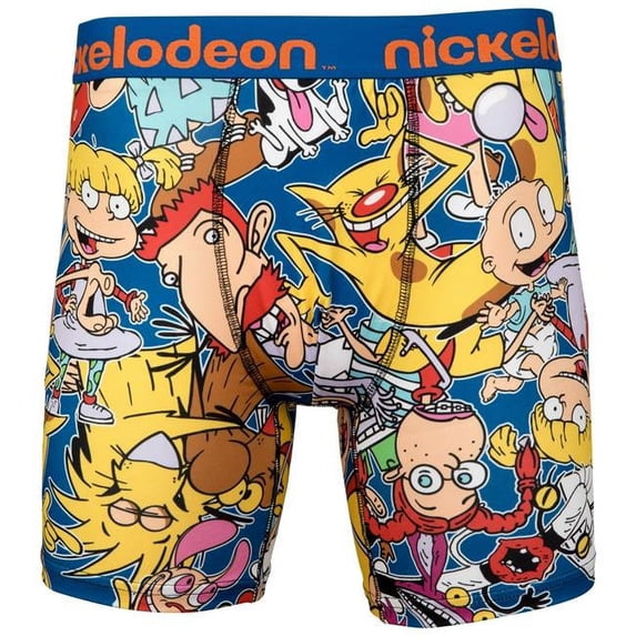 866399-large-36- Rewind 90s Cartoons Collage Boxer Briefs, Multi Color - Large - 36-38