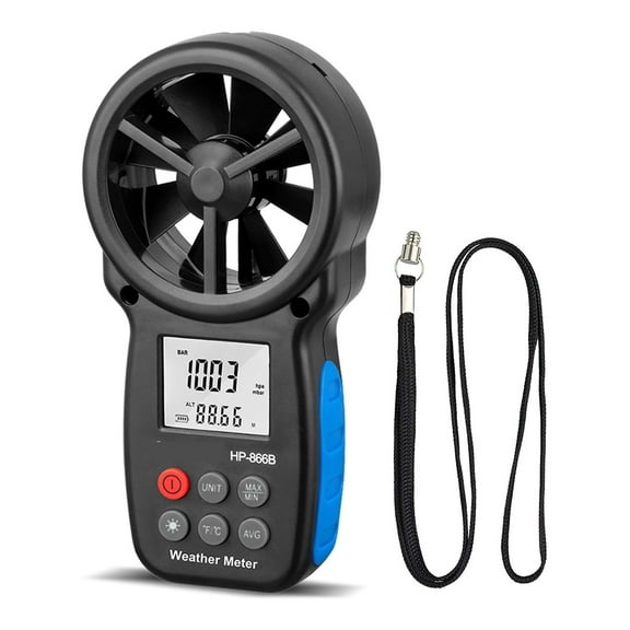 866A/866B/866B-APP Digital Anemometer Wind Speed Meter, Measures Wind Temperature Wind Flow With Data Hold & USB ,Good Performance