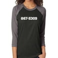 thumbnail image 1 of 867-5309 Unisex 3/4 Sleeve Baseball Raglan Tee, 1 of 1