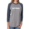 thumbnail image 1 of 867-5309 Unisex 3/4 Sleeve Baseball Raglan Tee, 1 of 1