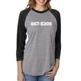 thumbnail image 1 of 867-5309 Unisex 3/4 Sleeve Baseball Raglan Tee, 1 of 1