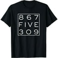 thumbnail image 1 of 8675309 Nostalgic and Funny 80s T Shirt Black Medium, 1 of 4