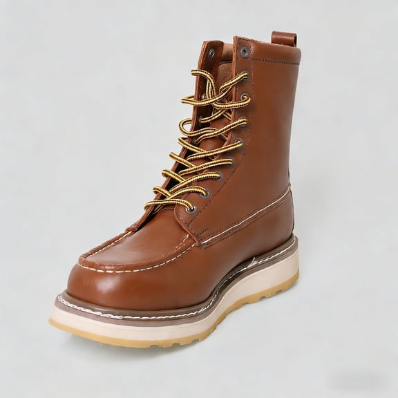 86994 Men’s 8” Soft Toe Work Boots – Full-Grain Leather, Goodyear Welt, Slip & Oil Resistant, EH Rated