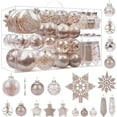 thumbnail image 1 of 86PCS Christmas Tree Ornaments Clear Set,Shatterproof and Clear Plastic Baubles for Xmas Tree Decor, Holiday Wedding Party Decoration,Champagne, 1 of 3