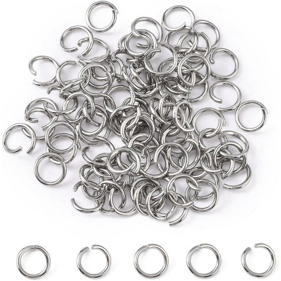 86Pcs 304 Stainless Steel Open Jump Rings Metal Connectors Stainless Steel Jump Rings for DIY Craft Jewelry and Keychain 18 Gauge 7x1mm for diy