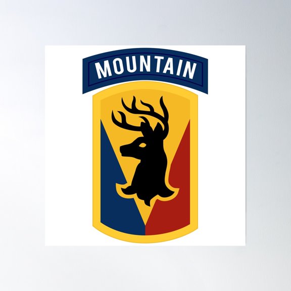 86Th Infantry Bct Mountain Unit Patch Poster Wall Art, Modern Wall Decor, 24x24 UNFRAMED