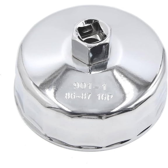 86mm 16 Flute Oil Filter Wrench for BMW N20 N26 N51 N52 N54 N55 N63 N74 S55 S63 US, Cartridge Style Oil Filter Housing Caps Oil Filter Removal Tool, 901-QP-165