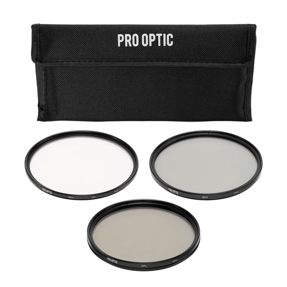 ProOptic 86mm Digital Essentials Filter Kit, with Ultra Violet (UV), Circular Polarizer and Neutral Density 2 (ND2) Filters, with Pouch