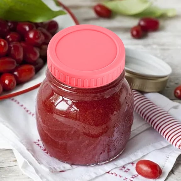 86mm Wide Mouth Jar Lids Plastic Canning Storage Lids Leak Proof Scratch Resistant for Glass Jars Kitchen Organization