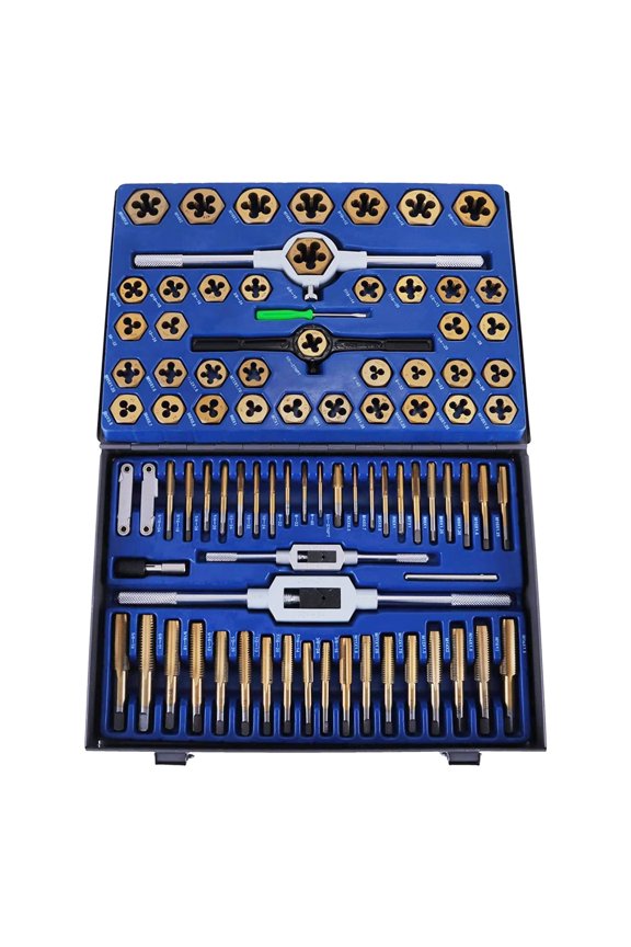 86pc Tap And Die Combination Set Tungsten Steel Titanium Sae And Metric Tools