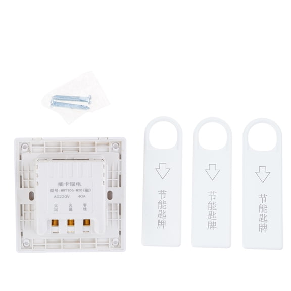 86x86mm Hotel Card Electric Switches Push Button Insert Key Electrical Power Control Panel with 3 Cards